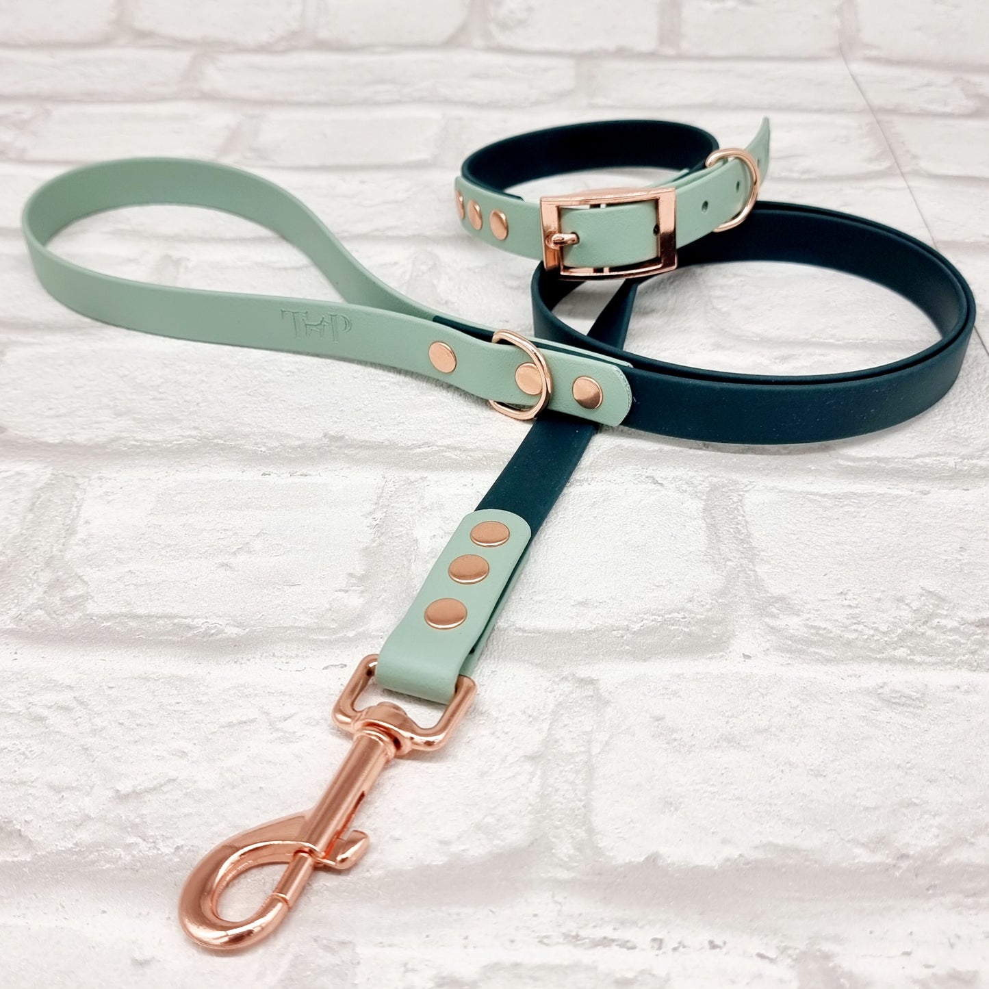 Dark Green & Sage - Waterproof BioThane© Dog Lead