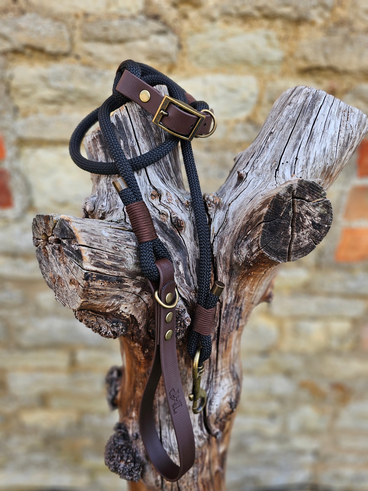 Black & Dark Brown - Classic Rope Dog Lead