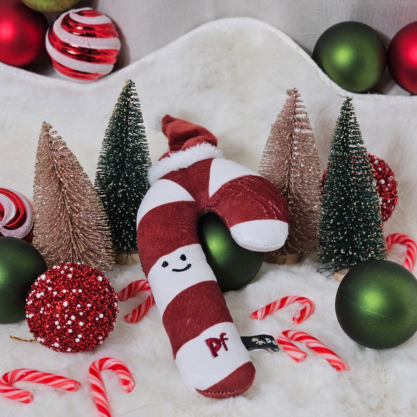 Candy Cane - Plush Dog Toy