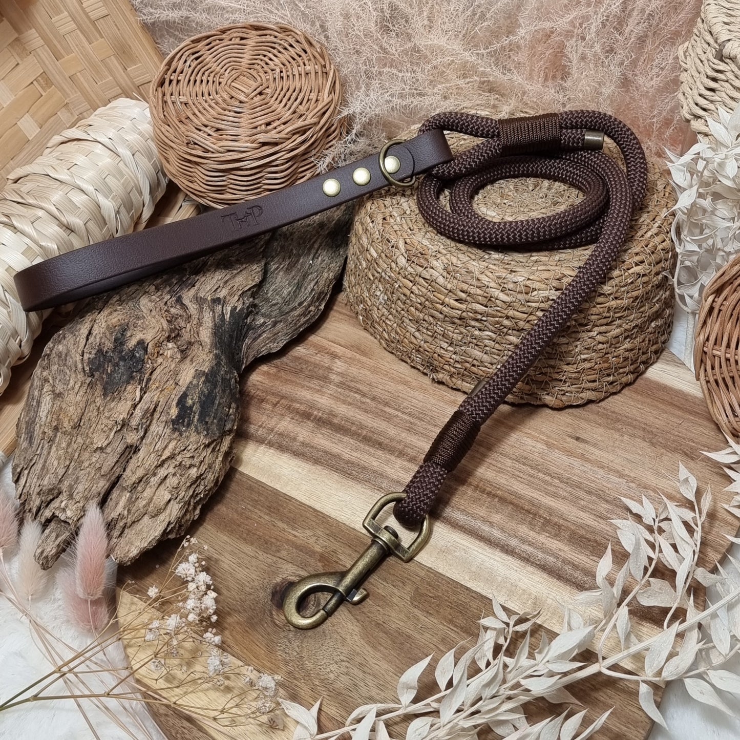 Dark Brown AB (120cm length) Rope Biothane Dog Lead