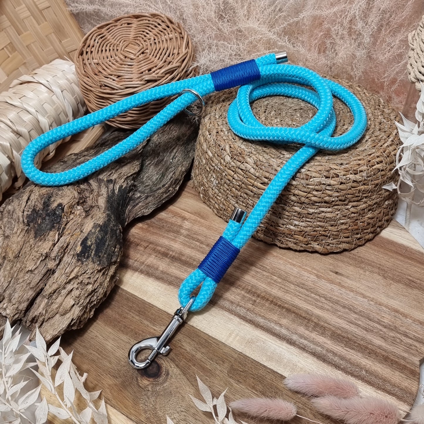 Turquoise/Blue SI (120cm length) Rope Dog Lead