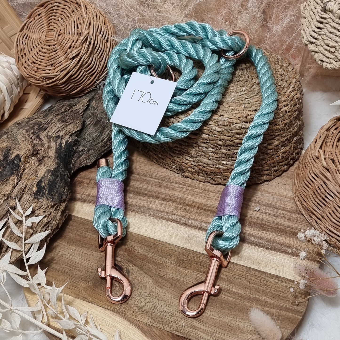 Seagreen Twisted - 170cm length Rope Training Lead (12mm Rope)