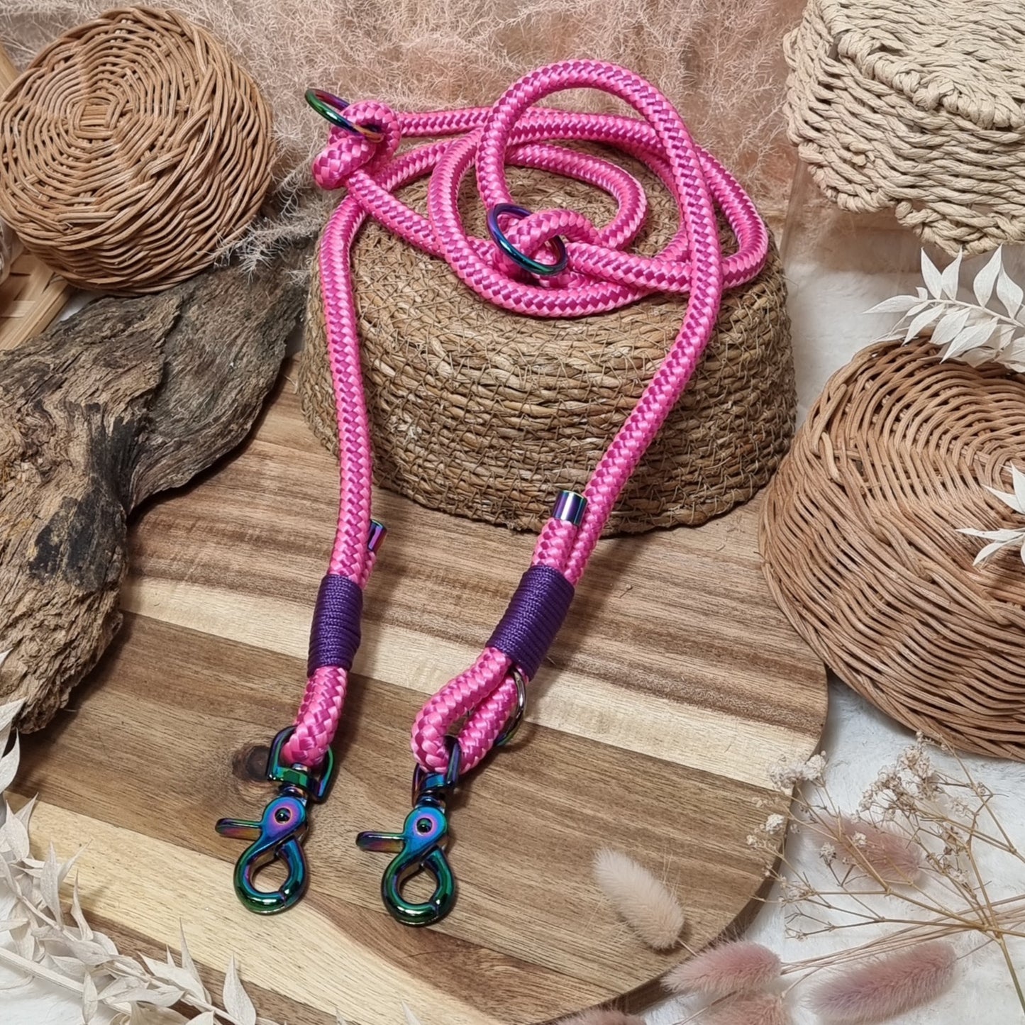 Pink & Purple RB - 180cm (6ft) length Rope Training Lead