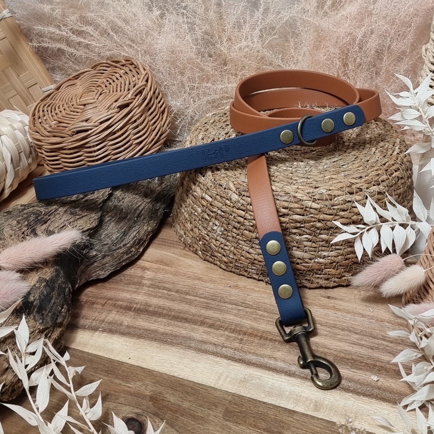 Tan & Kerosene - (120cm length / Slim) Biothane Dog Lead