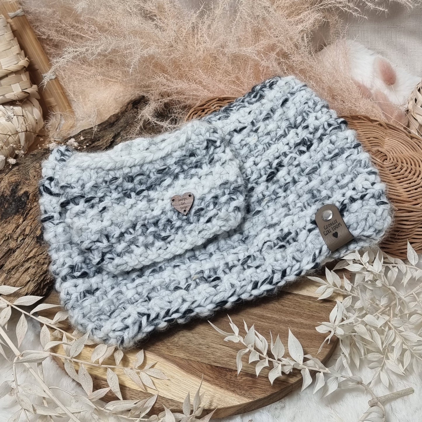 Grey/White - Human & Dog - Matchy-Matchy Snoods (Small size)