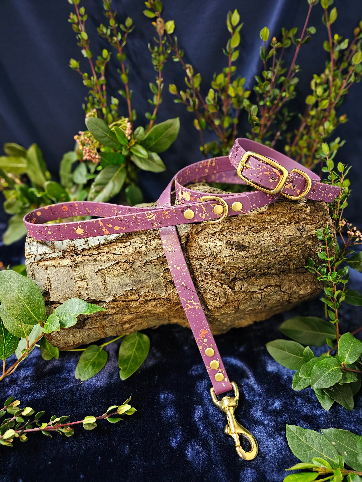 Celestial Aubergine - Waterproof BioThane© Splatter Dog Lead