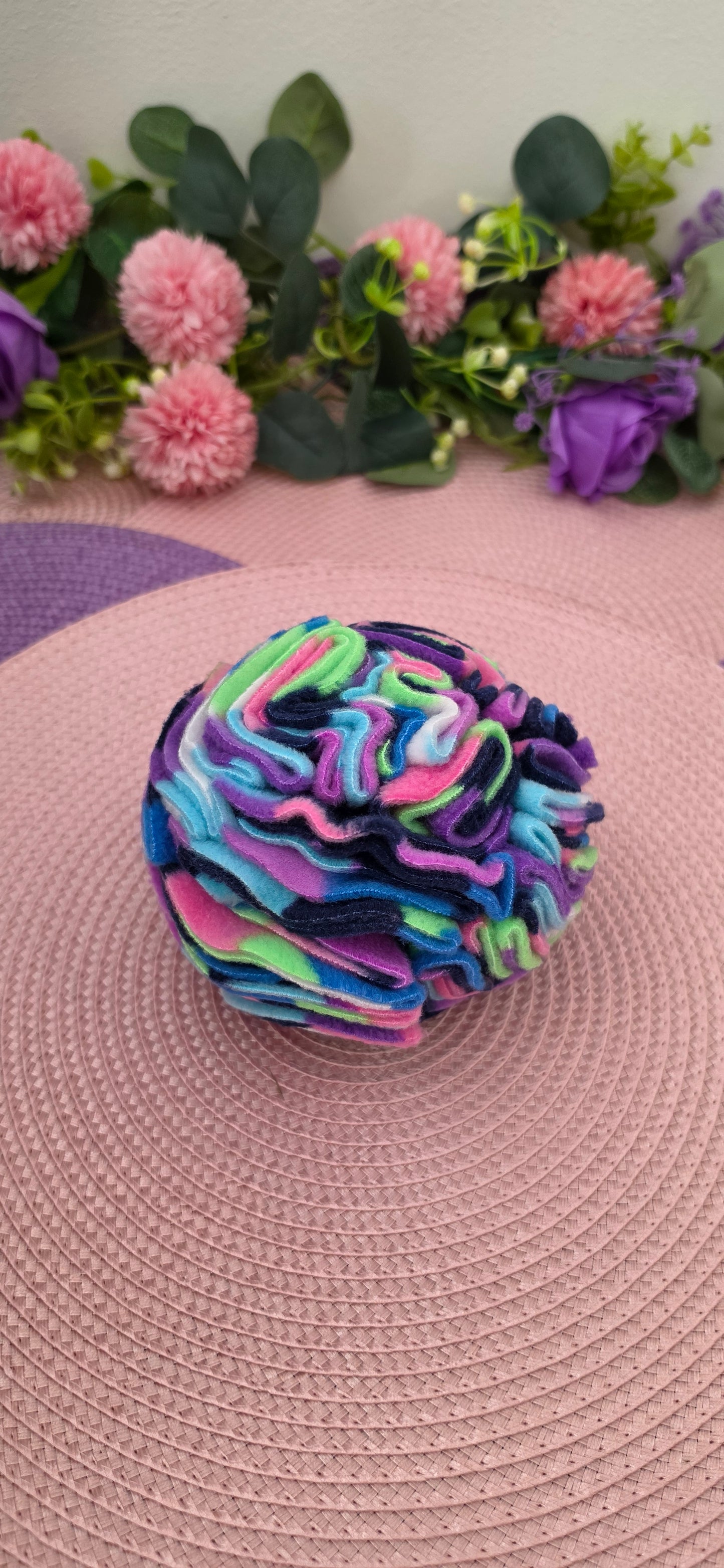 Purple Harlequin - Handmade Snuffle Ball & Enrichment Toy