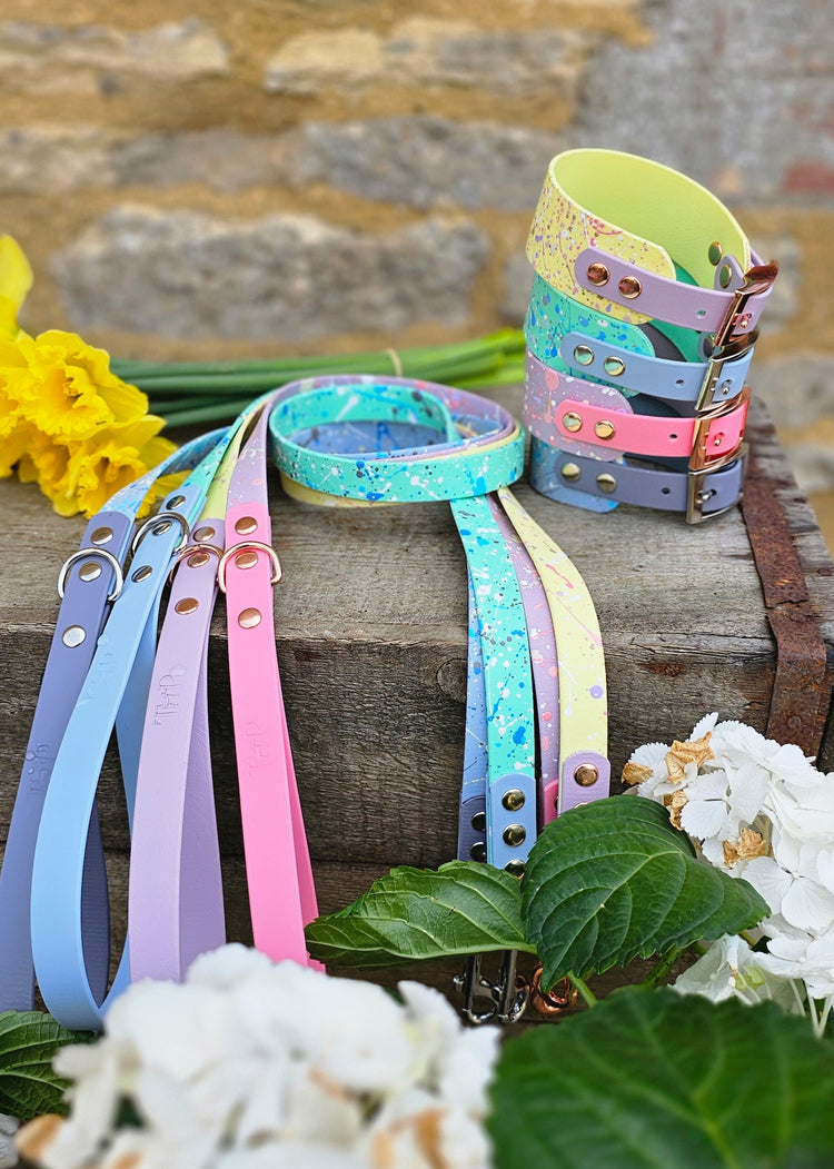 Splattered waterproof Biothane Collection