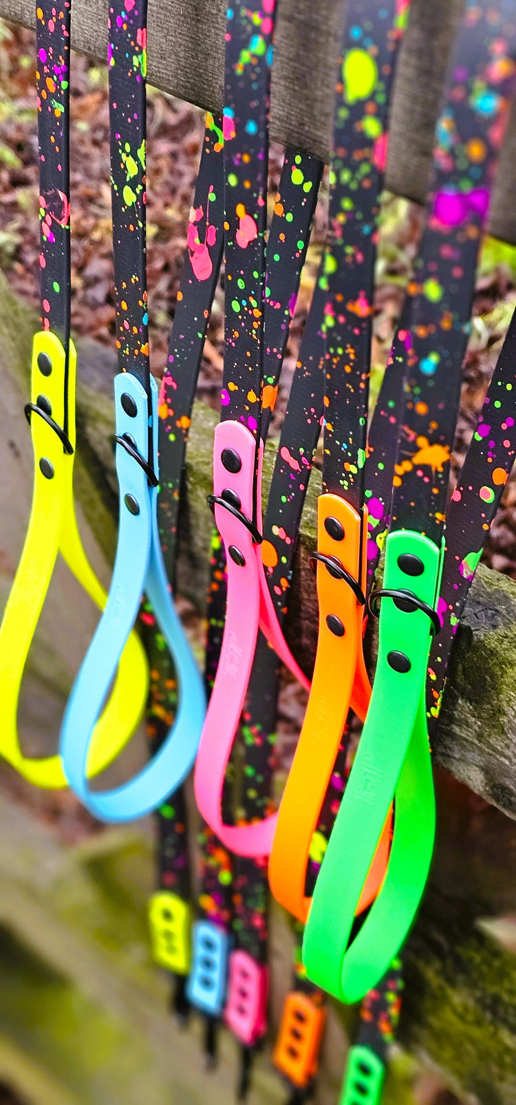 Splattered Biothane Dog Leads