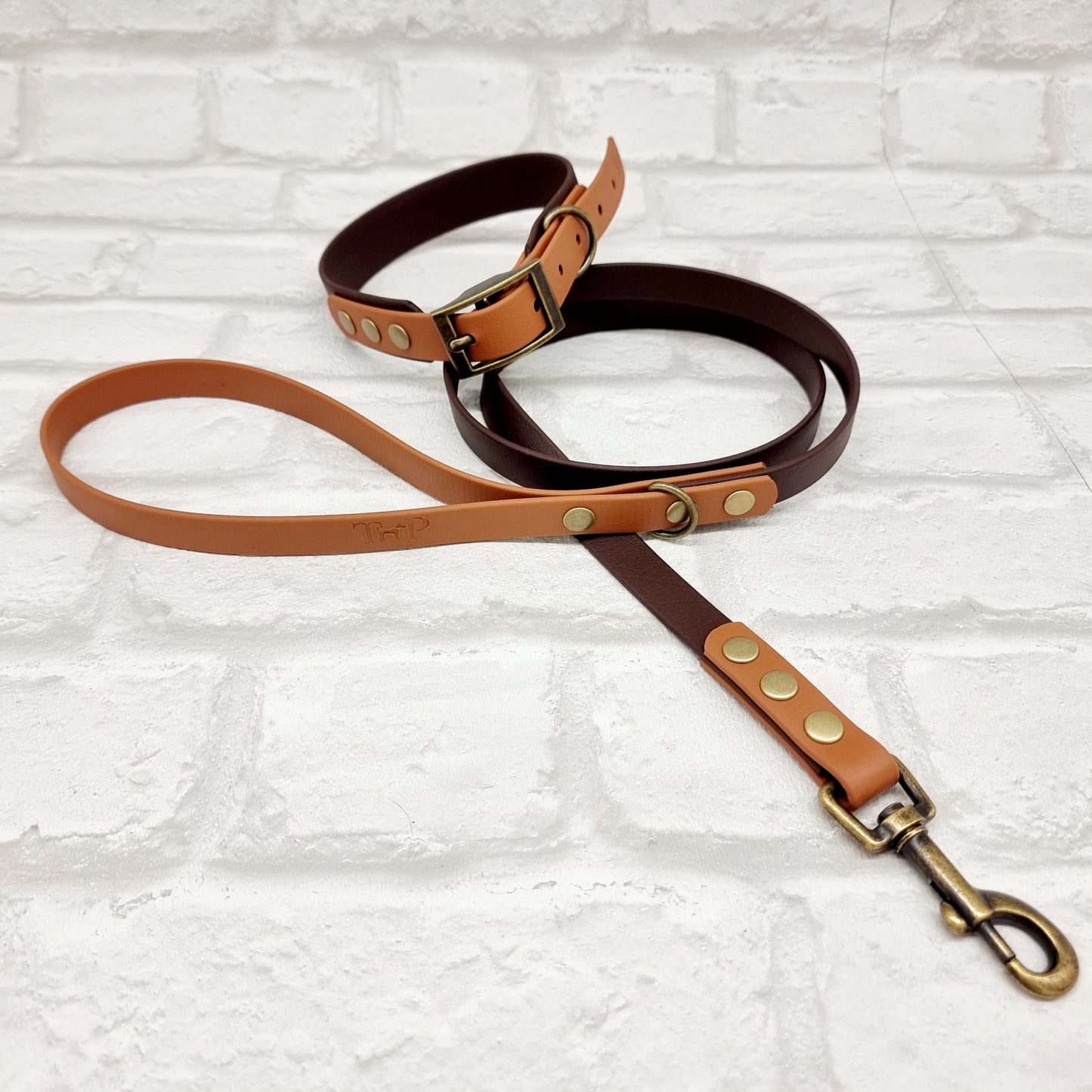 Dark Brown & Tan - Waterproof BioThane© two-coloured Dog Collar