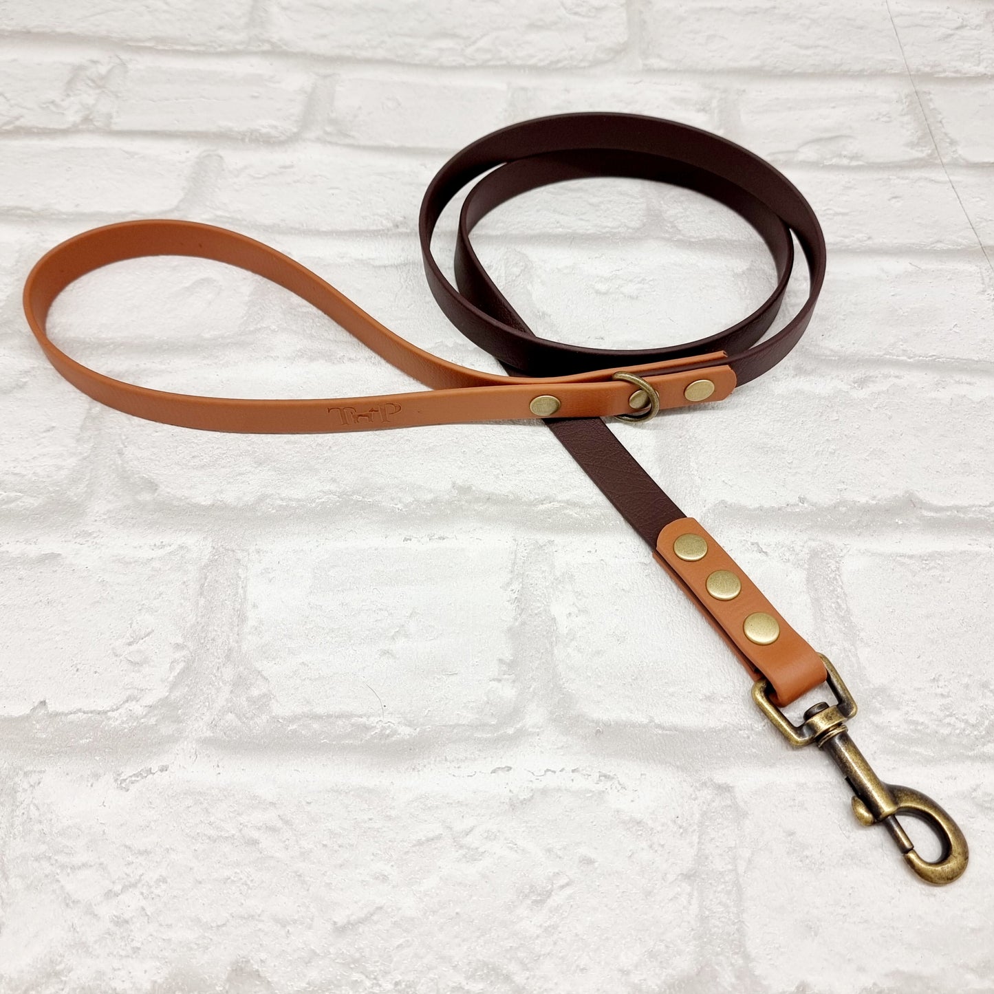 Dark Brown & Tan - Waterproof BioThane© Dog Lead