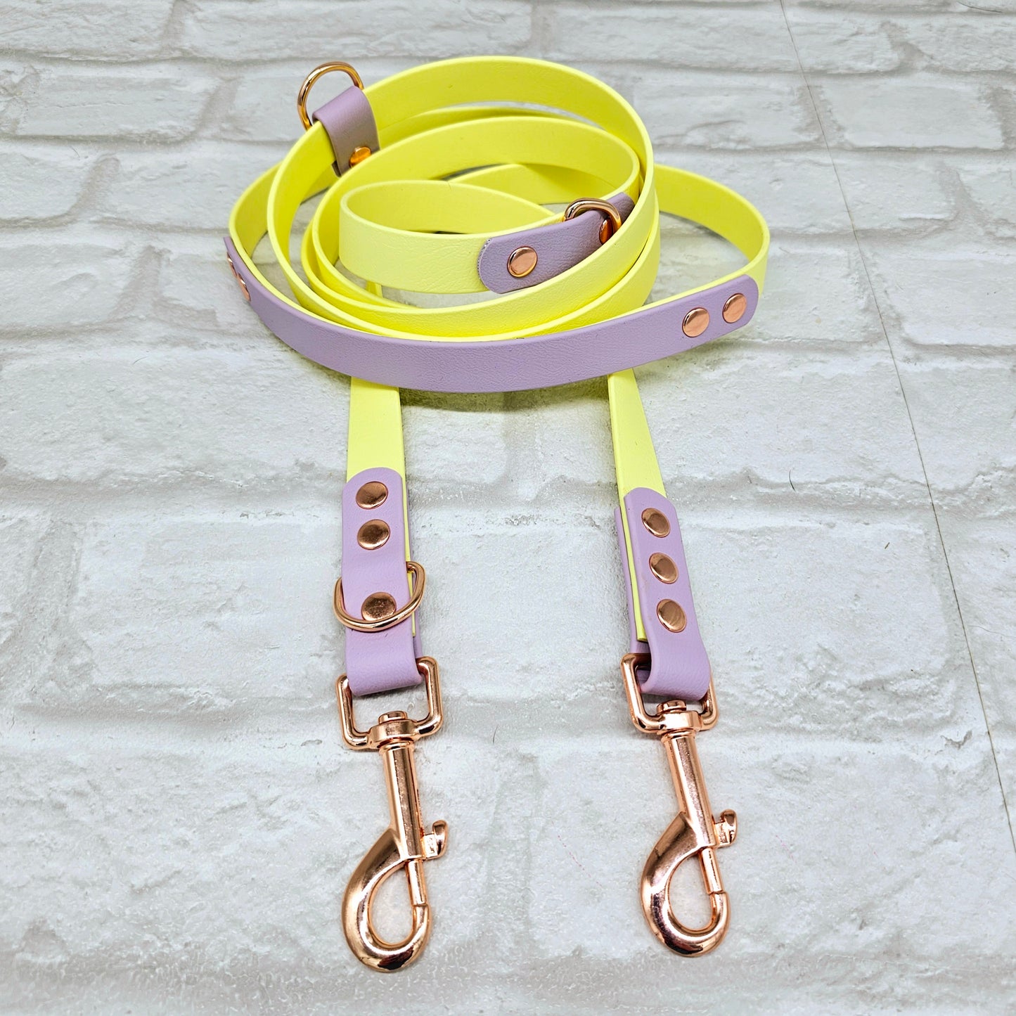 Lemon & Lilac - Waterproof BioThane© handsfree Dog Training Lead