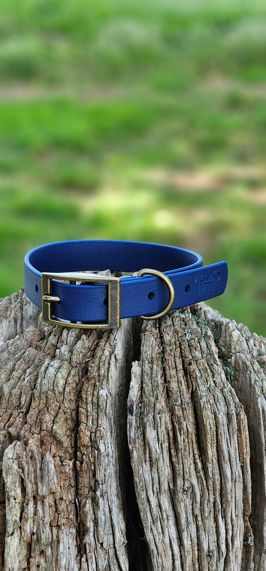 Navy - Waterproof BioThane© Dog Collar