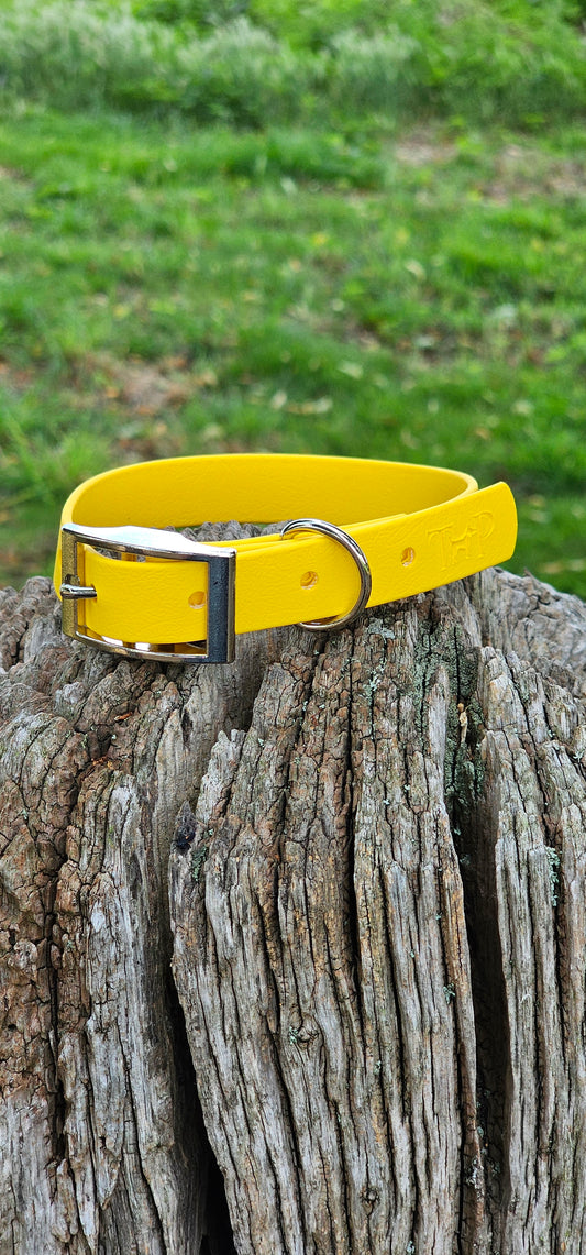 Yellow - Waterproof BioThane© Dog Collar