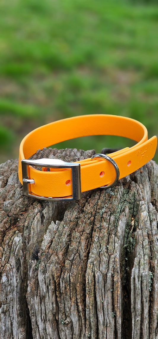 Orange - Waterproof BioThane© Dog Collar