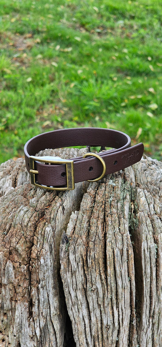 Dark Brown - Waterproof BioThane© Dog Collar