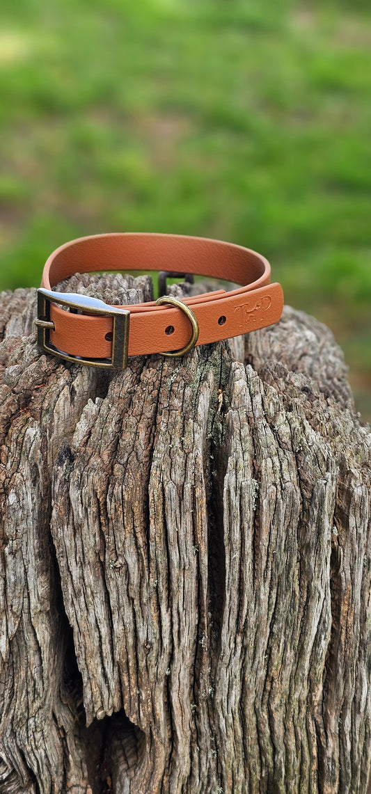 Tan - Waterproof BioThane© Dog Collar