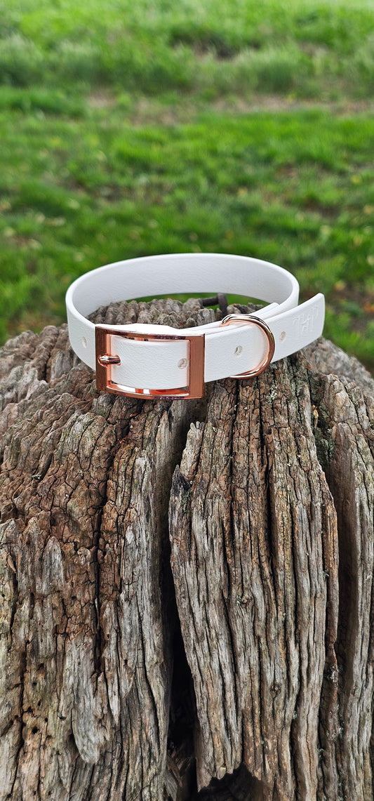 White - Waterproof BioThane© Dog Collar