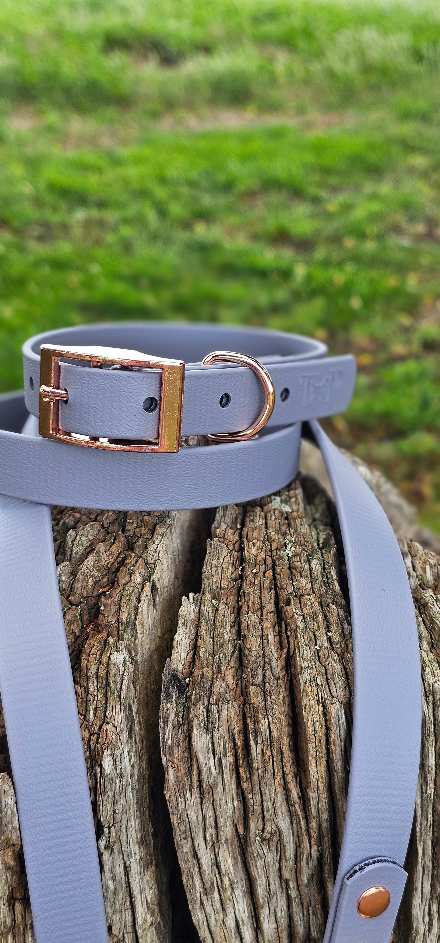 Grey - Waterproof BioThane© Dog Collar