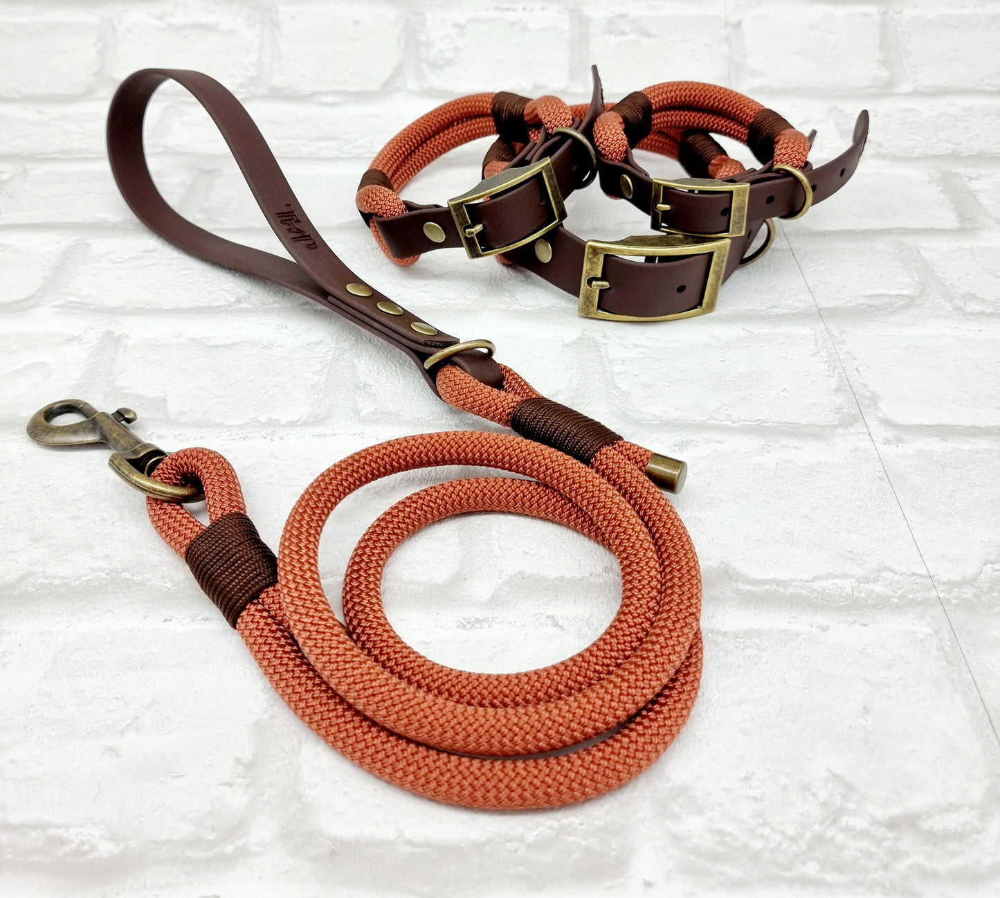 Rust & Dark Brown - Classic Rope Dog Lead