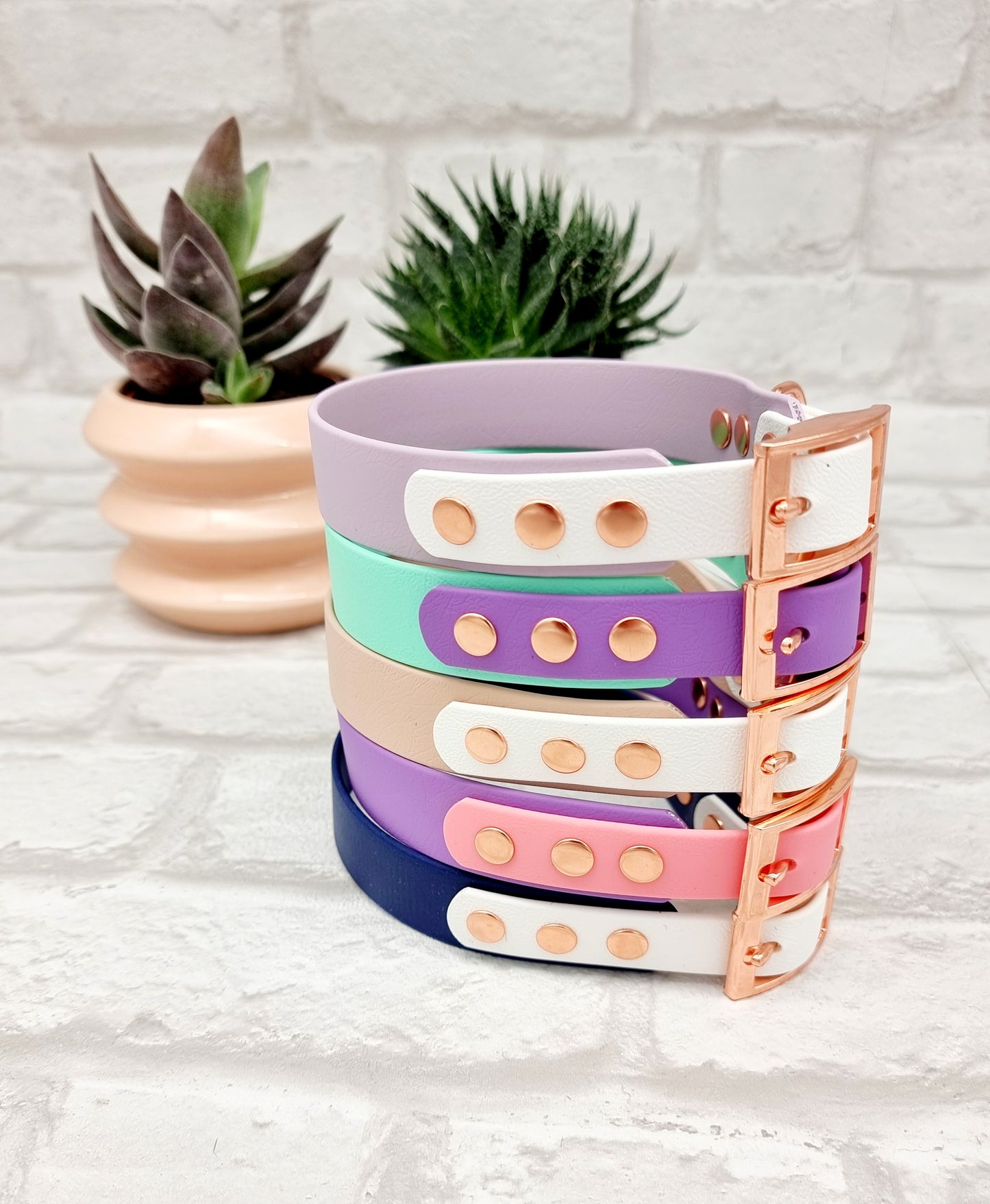 Waterproof BioThane© two-coloured Dog Collar - Design Your Own