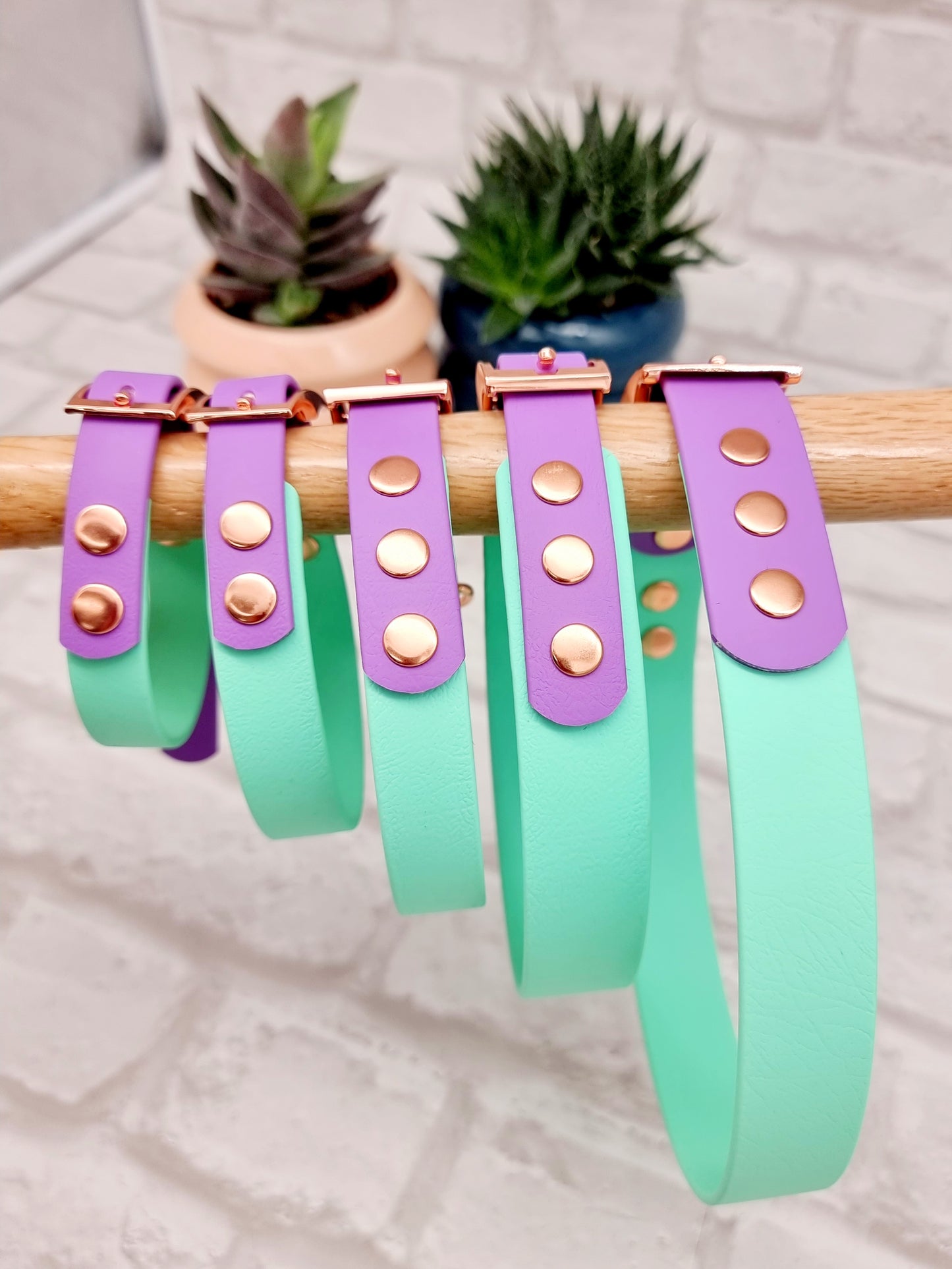 Waterproof BioThane© two-coloured Dog Collar - Design Your Own