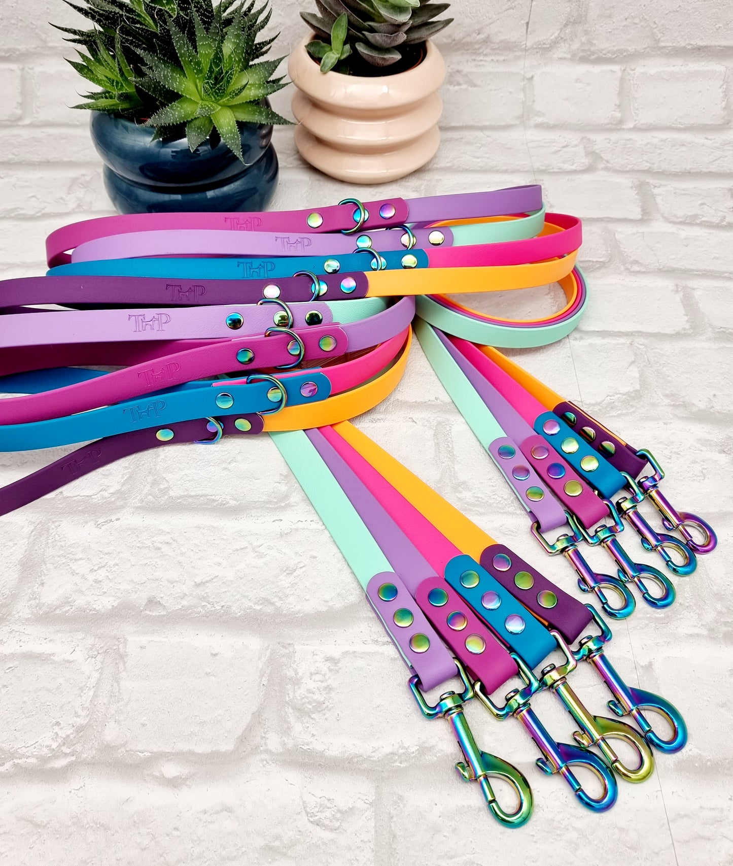 Waterproof BioThane© two-coloured Dog Lead - Design Your Own