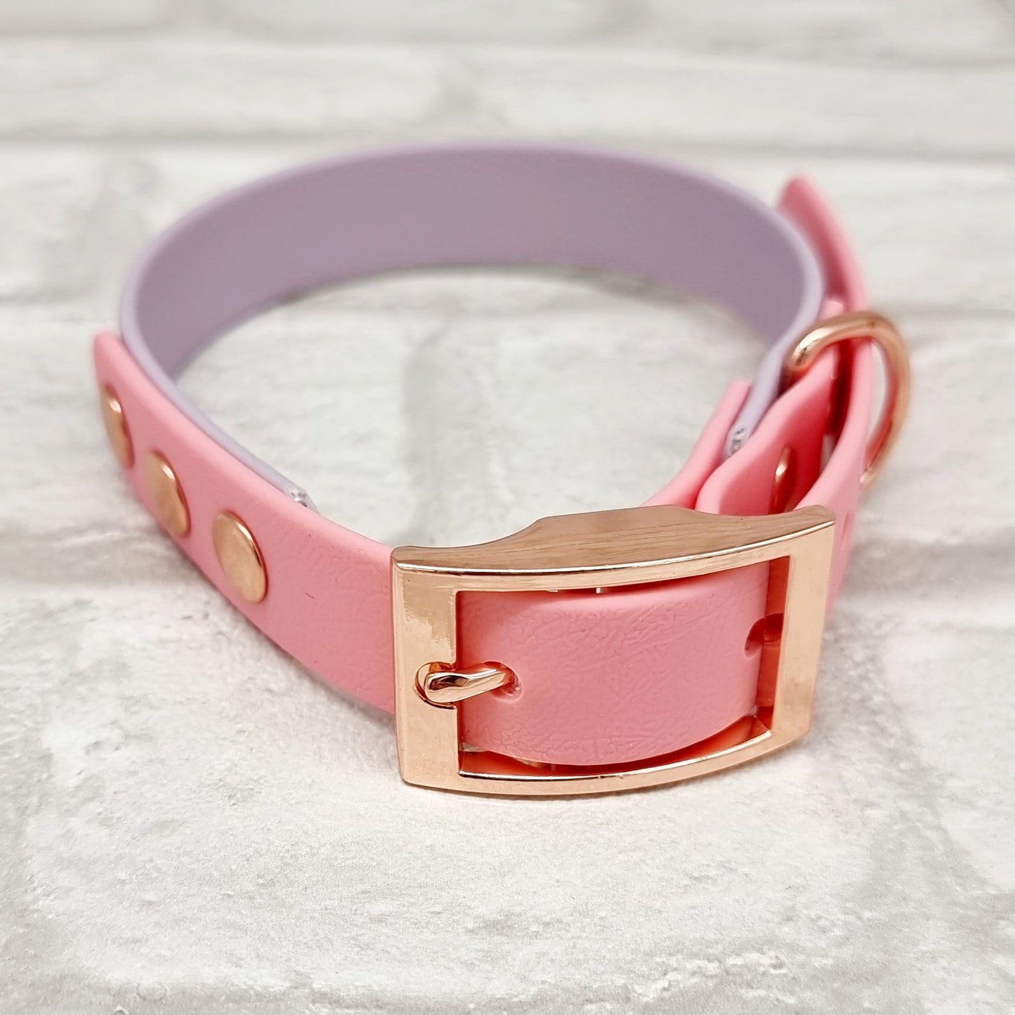 Lilac & Baby Pink - Waterproof BioThane© two-coloured Dog Collar