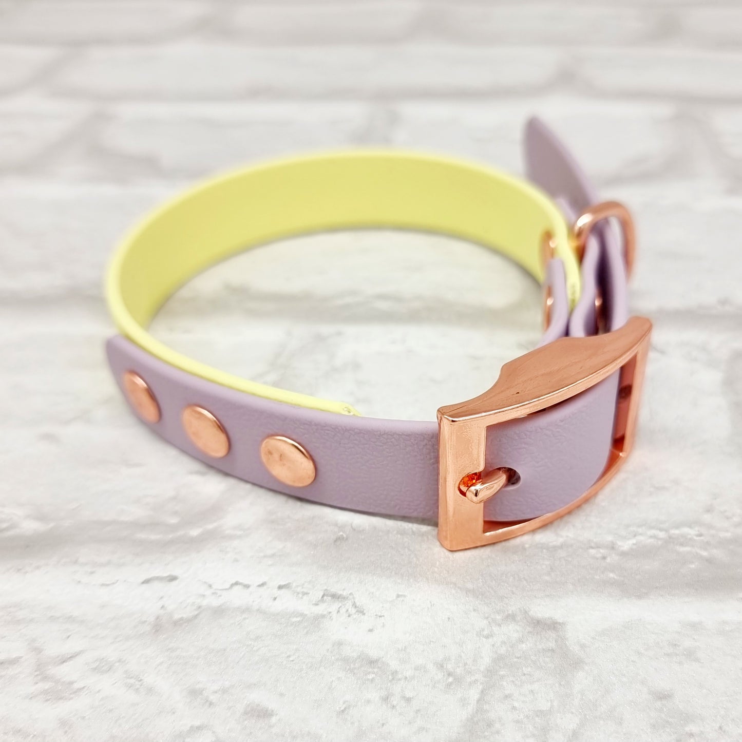 Lemon & Lilac - Waterproof BioThane© two-coloured Dog Collar