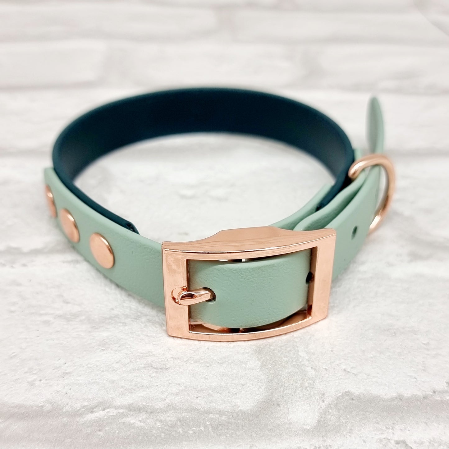 Dark Green & Sage - Waterproof BioThane© two-coloured Dog Collar