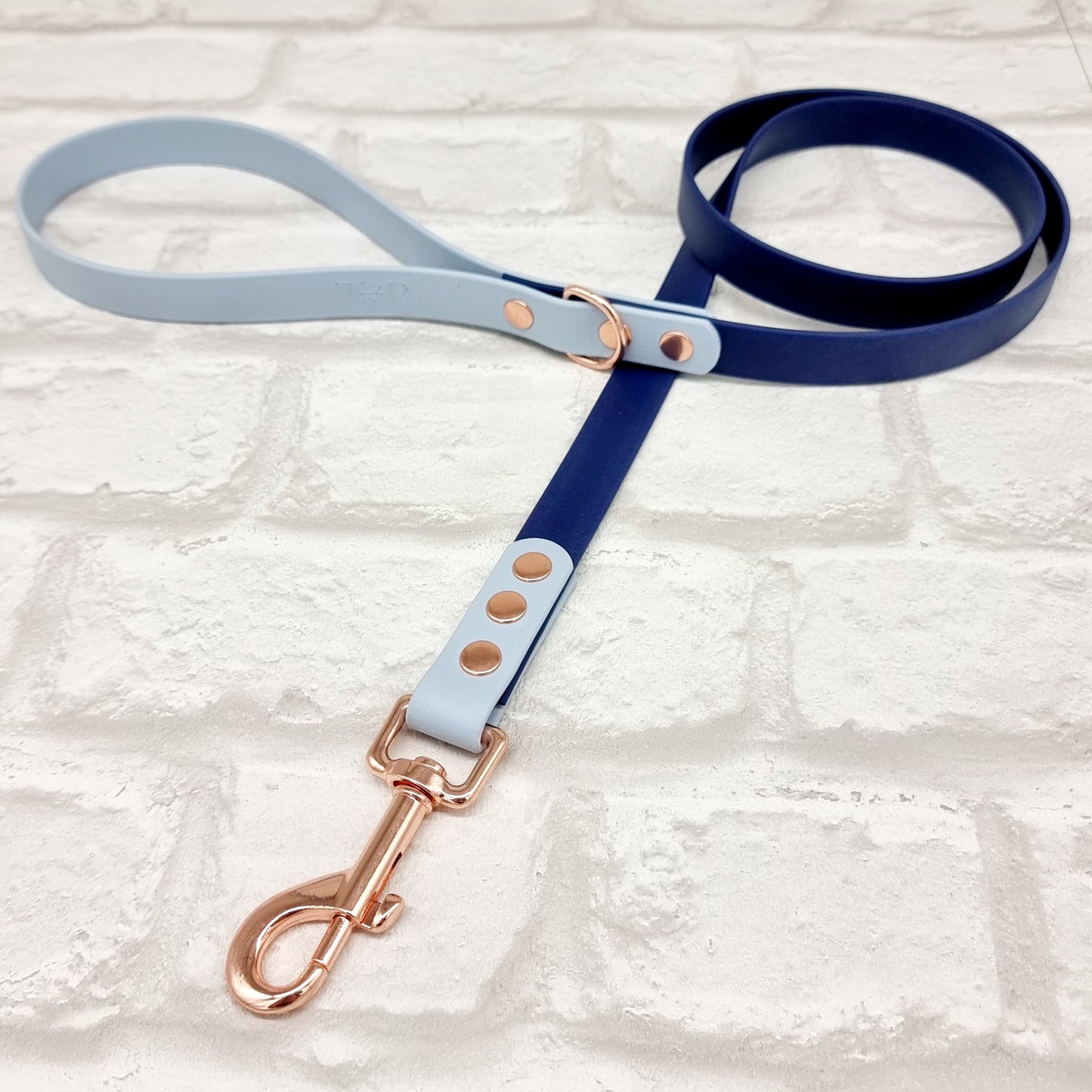 Navy & Baby Blue - Waterproof BioThane© Dog Lead