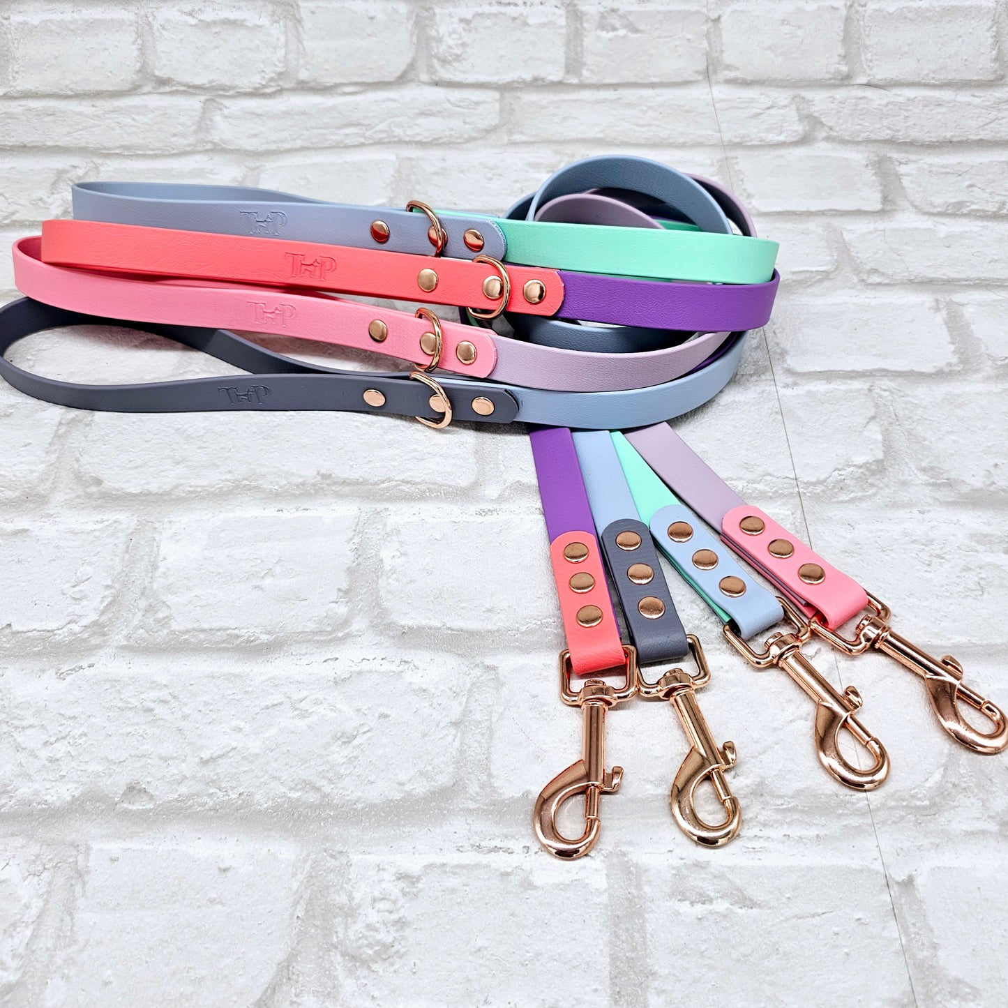 Waterproof BioThane© two-coloured Dog Lead - Design Your Own