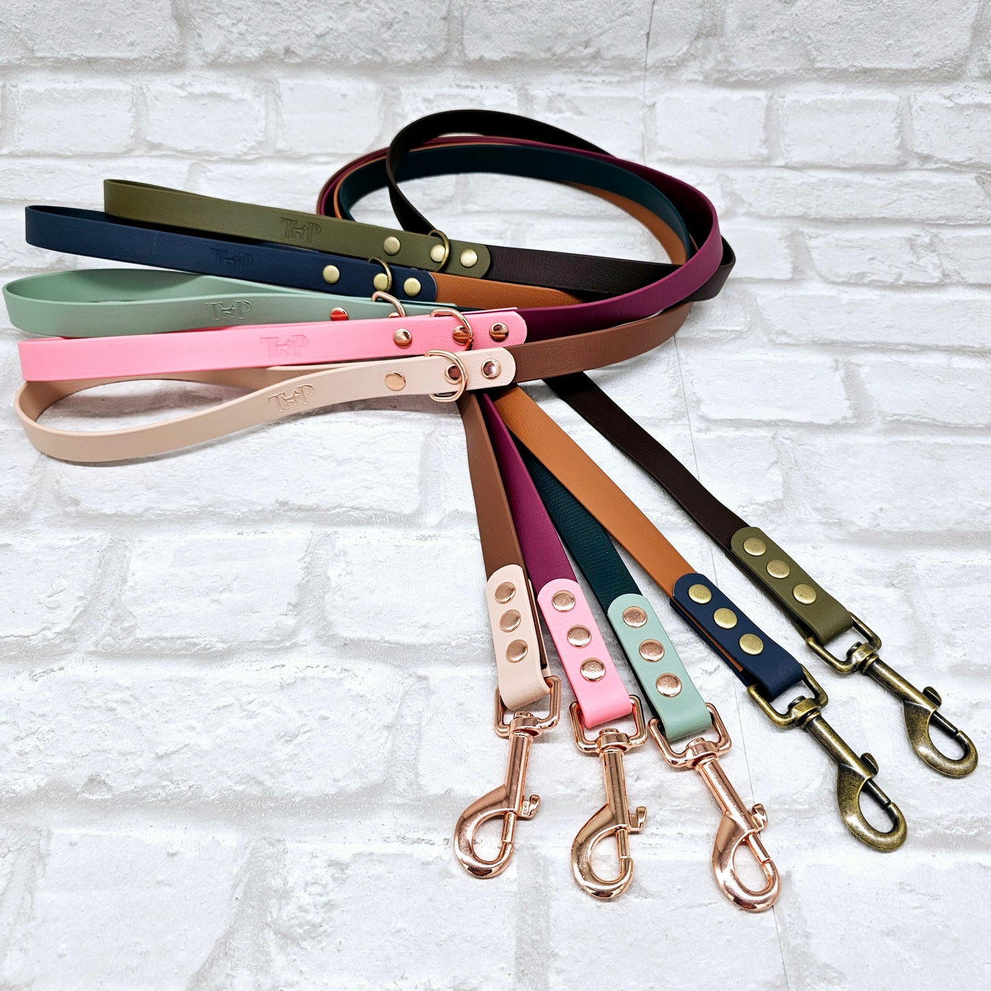 Waterproof BioThane© two-coloured Dog Lead - Design Your Own
