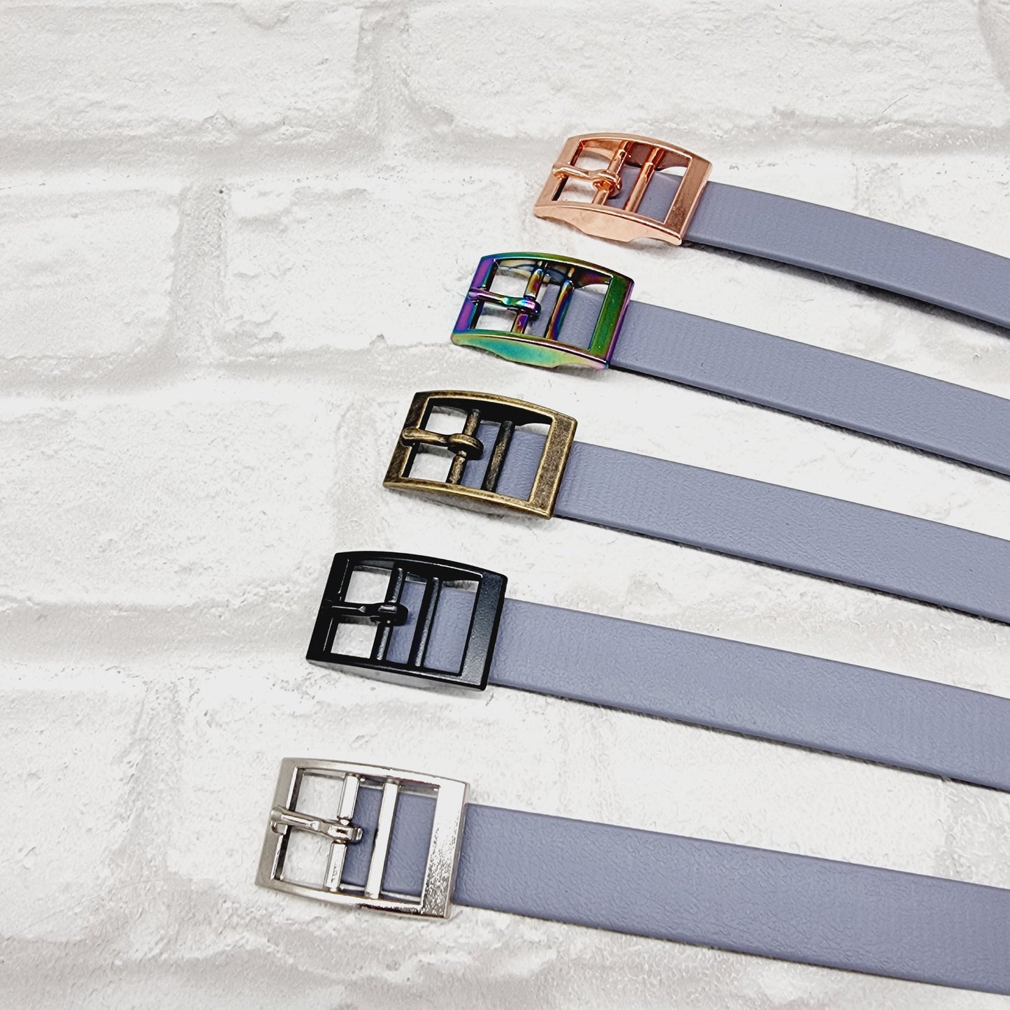 Grey - Waterproof BioThane© Dog Collar