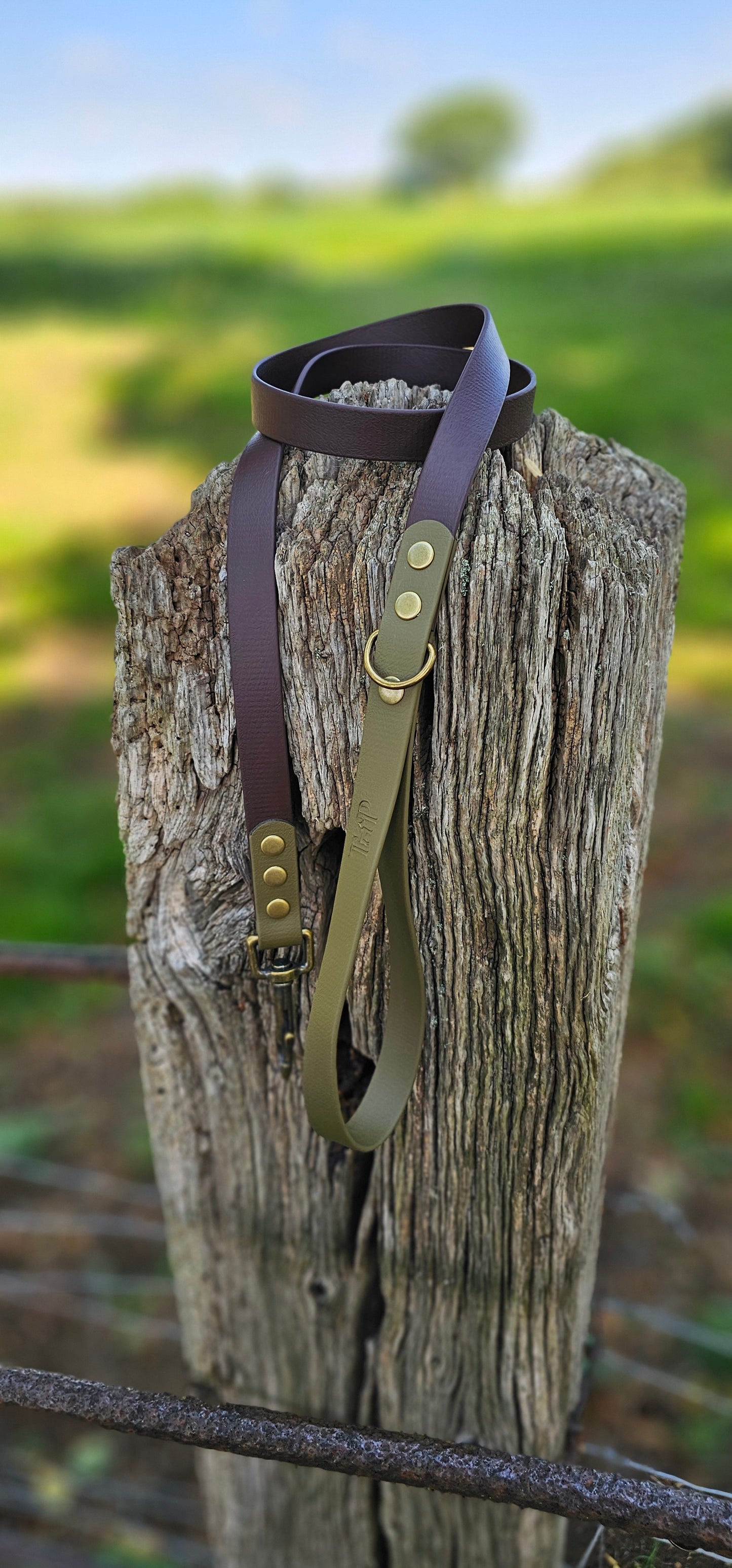 Dark Brown & Olive - Waterproof BioThane© Dog Lead