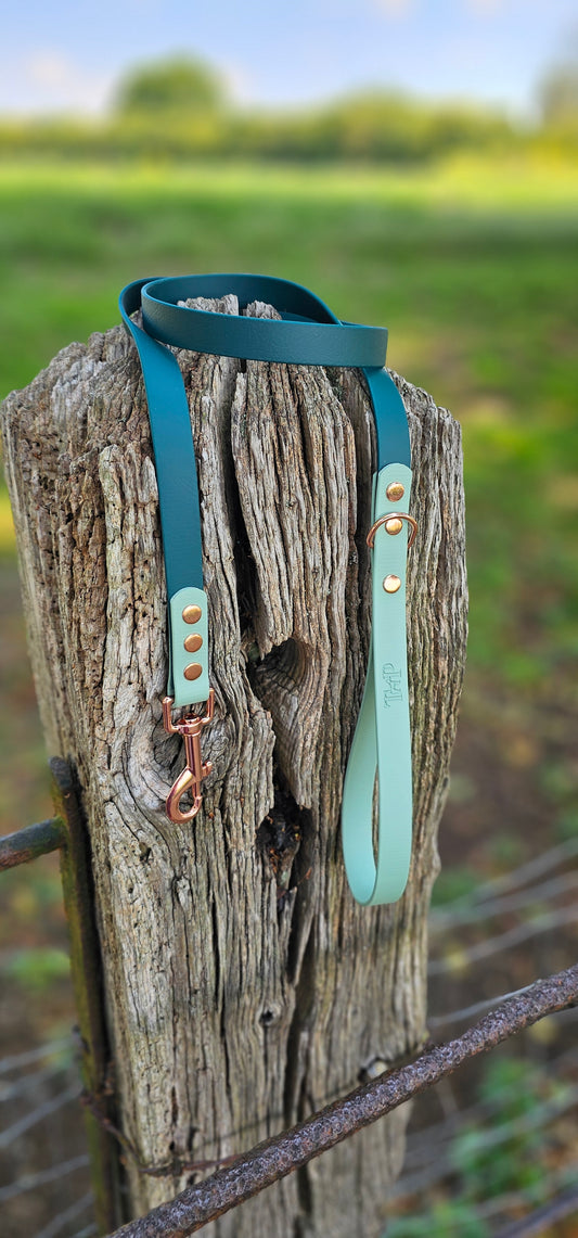 Dark Green & Sage - Waterproof BioThane© Dog Lead