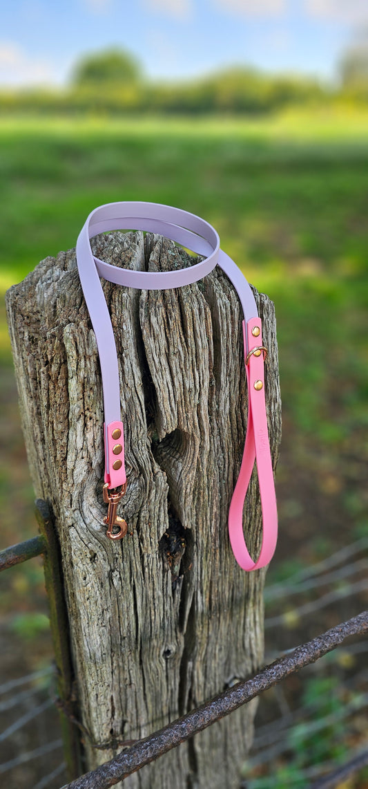 Lilac & Baby Pink - Waterproof BioThane© Dog Lead
