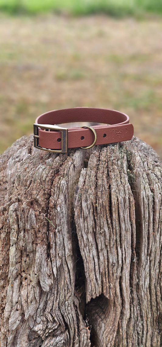 Brown - Waterproof BioThane© Dog Collar
