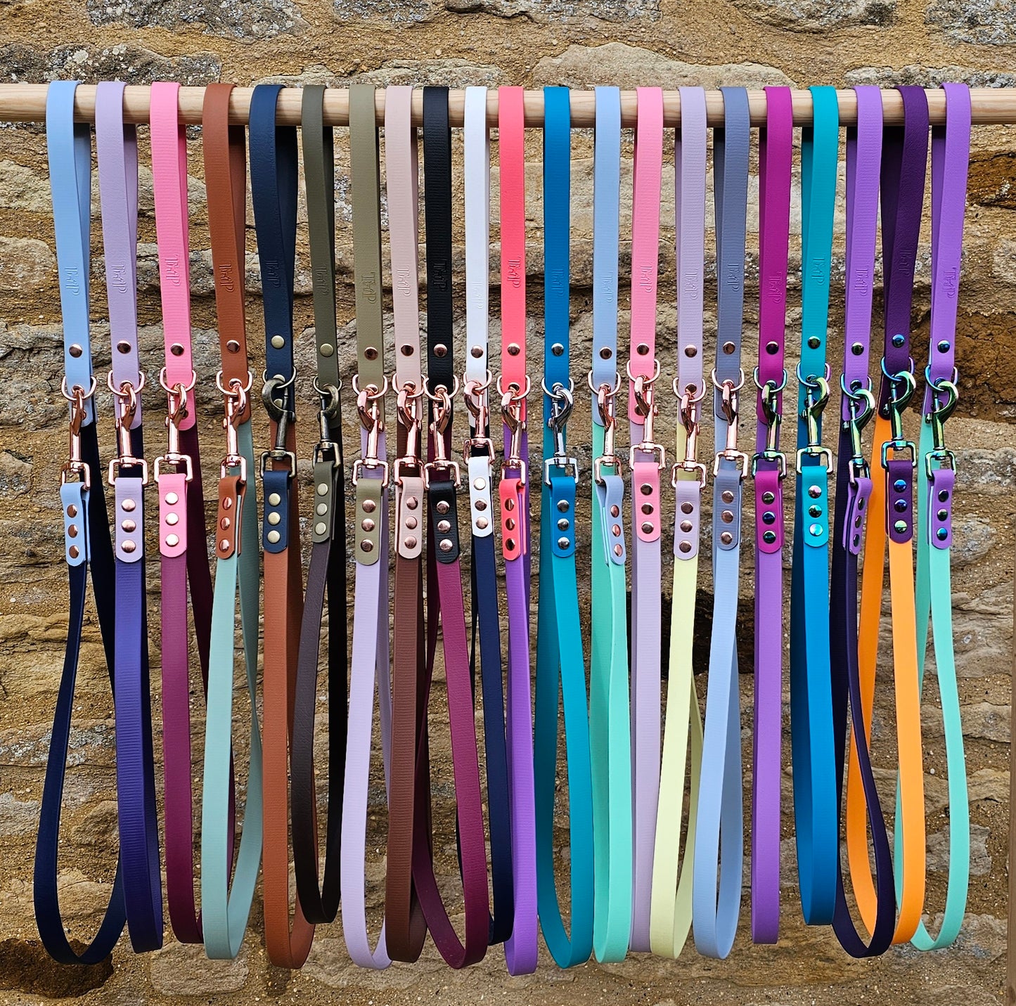 Waterproof BioThane© two-coloured Dog Lead - Design Your Own