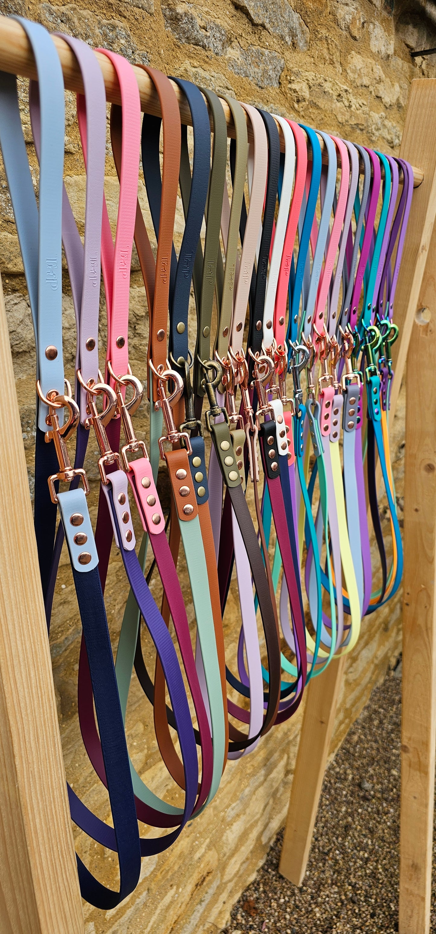 Waterproof BioThane© two-coloured Dog Lead - Design Your Own