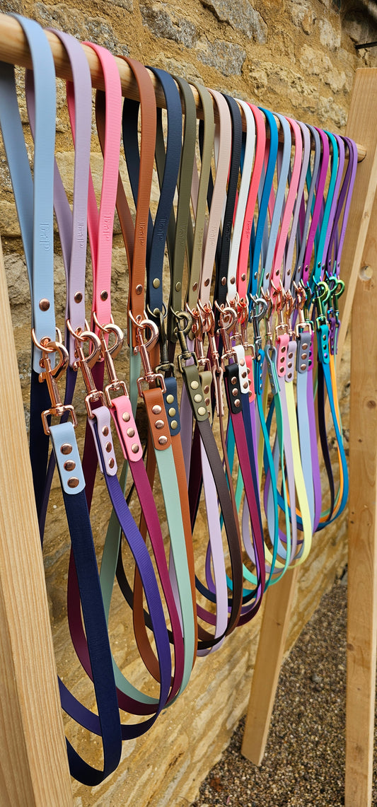Waterproof BioThane© two-coloured Dog Lead - Design Your Own
