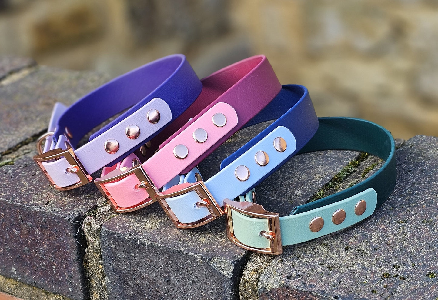 Waterproof BioThane© two-coloured Dog Collar - Design Your Own