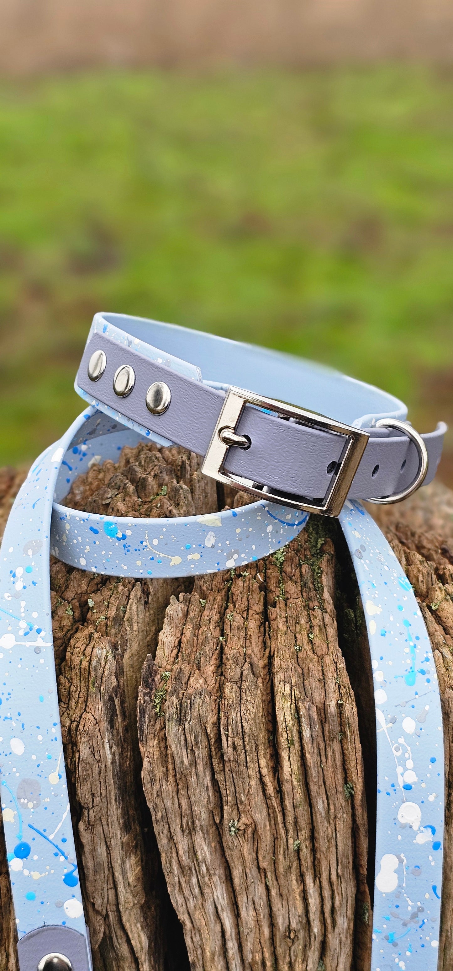Morning Dew - Waterproof BioThane© Splatter Dog Collar - Pastel Collection