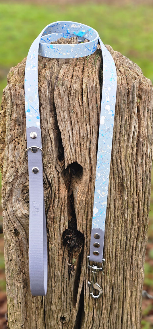 Morning Dew - Waterproof BioThane© Splatter Dog Lead - Pastel Collection