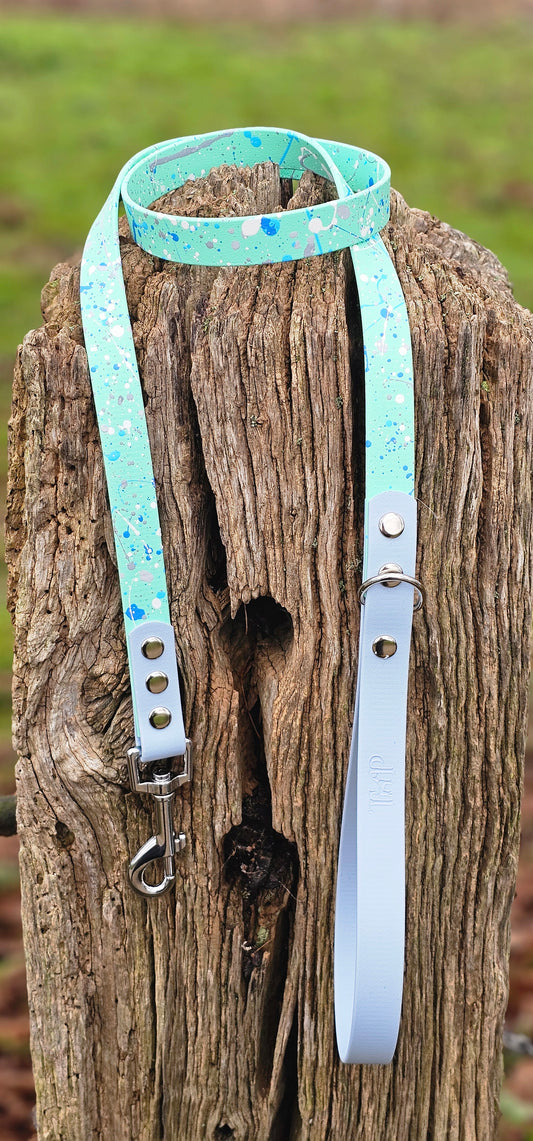 Seabreeze - Waterproof BioThane© Splatter Dog Lead - Pastel Collection