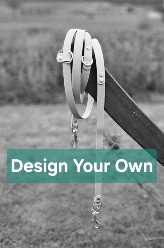 Waterproof BioThane© handsfree Dog Training Lead - Design Your Own