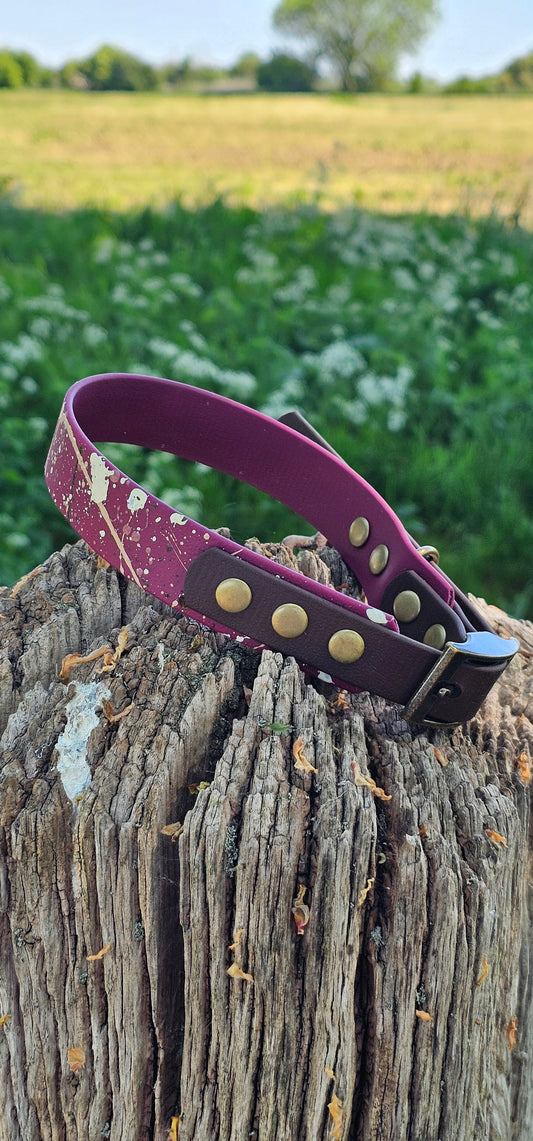 Emberstone - Waterproof BioThane© Splatter Dog Collar - Terra Collection
