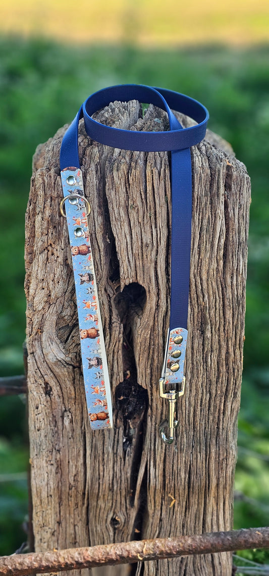 Forest Friends - Printed Waterproof BioThane© Dog Lead