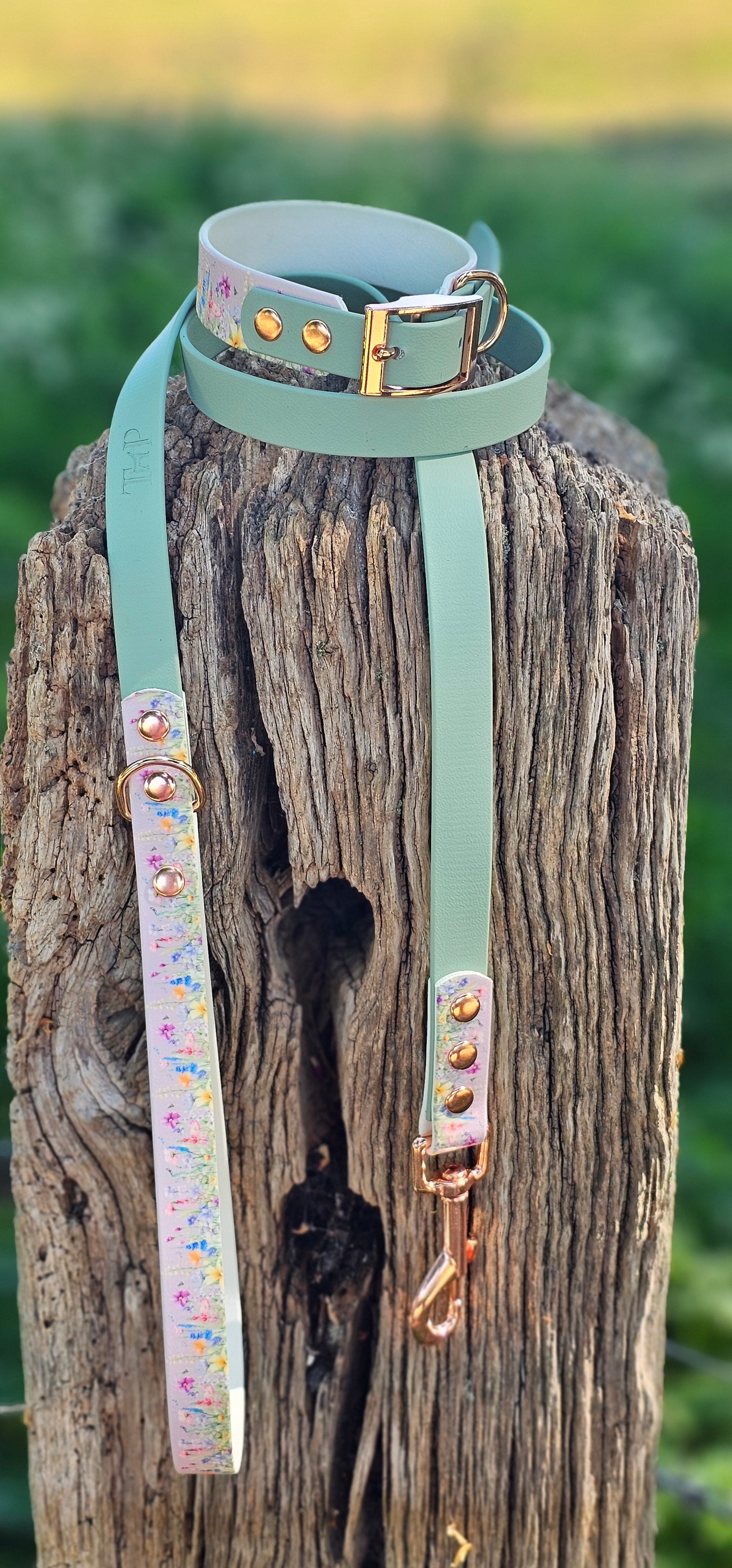 Wildflower Meadow - Printed Waterproof BioThane© Dog Lead
