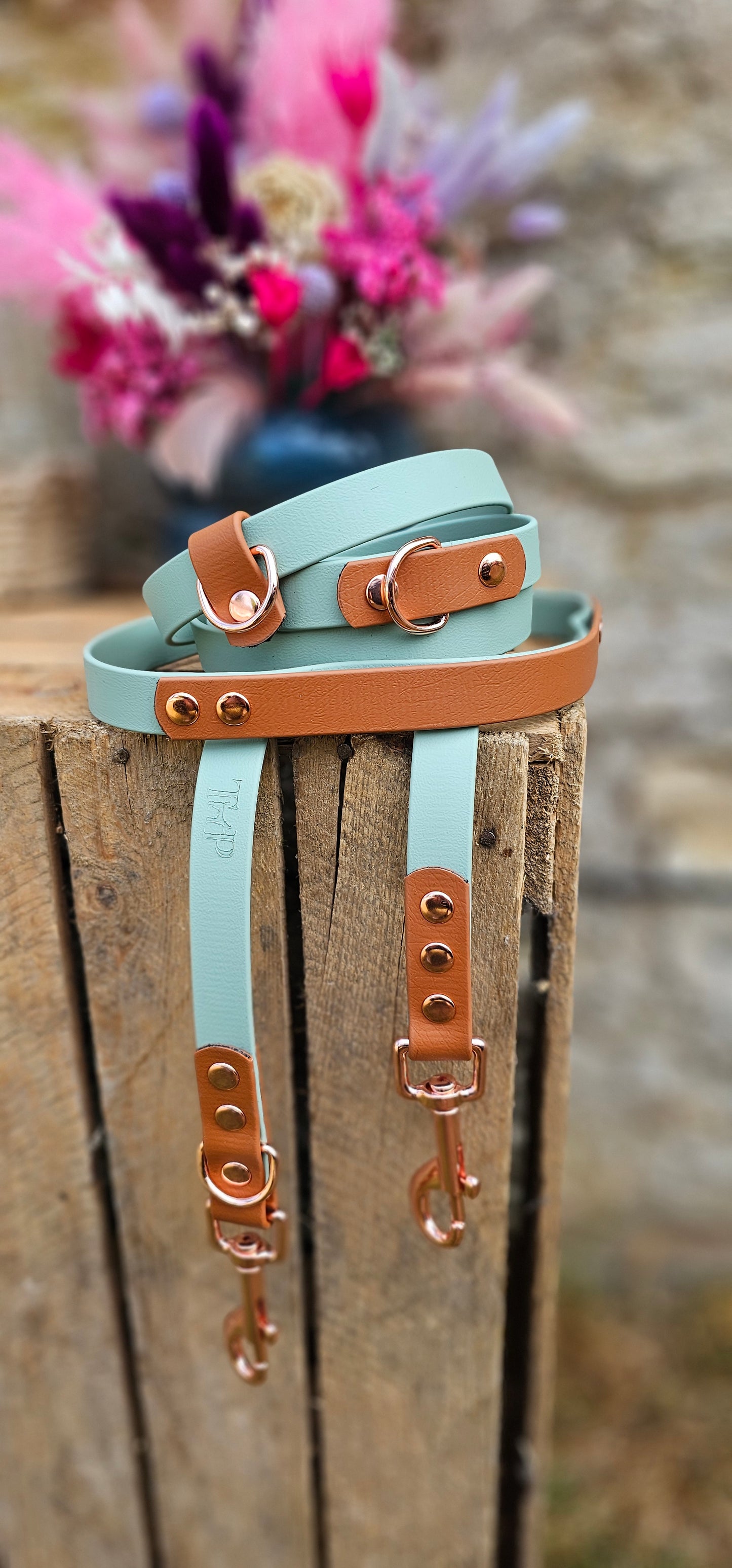 Sage & Tan - Waterproof BioThane© handsfree Dog Training Lead